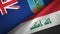 Montserrat and Iraq two flags textile cloth