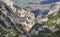 Montserrat Monastery, aerial view in Catalonia, Spain