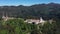 Montserrate church aerial view in Bogota Colombia andes mountains
