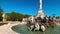 Monument aux Girondins, famous fountain on the Place des Quinconces square in Bordeaux, France.