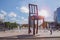 Monument Broken Chair on the square , Geneva, Switzerland.