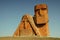 Monument in the capital of Nagorno-Karabakh, Stepa