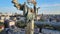 Monument in the center of Kyiv, Ukraine. Maidan. Aerial view