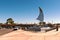 Monument in the Central square in the city of Abu Simbel in Egypt