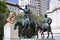 The monument of Cervantes in Madrid, Spain