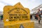 Monument of Chang La Pass on the Leh-Pangong Tso road in Ladakh, Jammu and Kashmir, India.