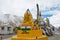 Monument of Chang La Pass on the Leh-Pangong Tso road in Ladakh, Jammu and Kashmir, India.