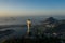 Monument of the Christ the Redeemer in a sunrise light