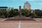 Monument in Civic square of Goiania city, Brazil