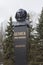 Monument cosmonaut Pavel Ivanovich Belyayev in Vologda, Russia