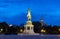 Monument dedicated to Archduke Charles of Austria at night