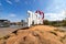 A monument designed in the shape of the words in Hebrew - Hod Hasharon, in the ecological park in Hod Hasharon Israel