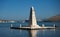 The monument on the Drapano Bridge at Argostoli, Kefalonia