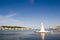 The monument on the Drapano Bridge, Argostoli, Kefalonia, Septem