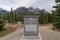 Monument of Ex Coelis Mountain. Kootenay Plains Ecological Reserve, Jasper National Park