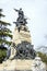 Monument in front of the Alcazar castle in Segovia