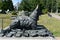 Monument `Front dog` on Poklonnaya hill in Moscow