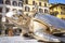 Monument of the golden turtle near the Palazzo Vecchio in Florence,