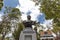 Monument of the Governor of Suriname (1849-1902) in the historic center of Paramaribo, Suriname