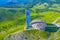 Monument House of the Bulgarian Communist Party at Buzludzha peak in Bulgaria