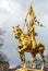 Monument Jeanne D\'Arc in Philadelphia, made of golden metal