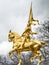 Monument Jeanne D\'Arc in Philadelphia, made of golden metal