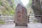 Monument of Jiuqudong Tunnel of Nine Turns at Taroko National Park. a famous tourist spot in Xiulin, Hualien, Taiwan