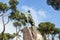 Monument of King Umberto I in Rome, Italy. Equestrian statue to Umberto of Savoy, Villa Borghese gardens