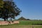 Monument Lion Hill, Hougoumont Farm, Waterloo battle, Belgium