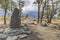 Monument at Manzanar War Relocation Camp, California