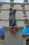 Monument of Marko Marulic in old city in Split, Croatia on June 15, 2019.