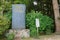 Monument of Matsuo Basho at Takadachi Gikeido Yoshitsune Hall in Hiraizumi, Iwate, Japan.