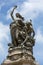 Monument on the opera square with clear blue sky, Manaus, Brazil