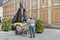 Monument of Pope John Paul II in his home town city Wadowice, Po