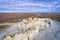 Monument Rocks in western Kansas prairie