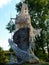 Monument of Saint George fighting dragon in Kiersztanowo in Poland