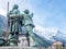 Monument of Saussure and Balmat at Chamonix, France