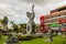 Monument sculpture of a Swan. Central square Sibu city, Sarawak, Malaysia, Borneo