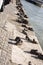 The monument of the shoes on the banks of the River Danube near the Houses of Parliament