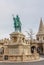 Monument of St. Stephanthe. Historical Buda Castle district listed as World Heritage by UNESCO, Fisherman`s Bastion, Neoromanesqu
