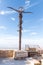 The monument - the Staff of Moses in Memorial Church of Moses on Mount Nebo near the city of Madaba in Jordan