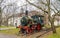 Monument of steam locomotive in Karlsruhe