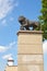 Monument Swedish lion in Narva, Estonia