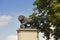 Monument Swedish lion in Narva, Estonia