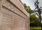 Monument with text at Jamestown, Virginia, USA