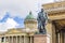 Monument to Barclay de Tolly on the background of the Kazan Cathedral in St. Petersburg