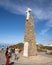 Monument to Cabo da Roca being the westernmost point of Europe, on the Atlantic Ocean in Portugal.