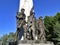 Monument to countries of anti-Hitler coalition - statue of soldiers of armies of USSR, USA, France, UK