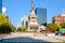 The Monument to Cuahutemoc at Paseo de la Reforma in Mexico City