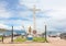 Monument to Don Eduardo Avaroa in Copacabana, Bolivia